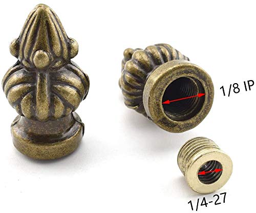 Lamp Finial Cap Knob Ozxno 1Pcs Antique Bronze Lamp Shade Holder Finials Decoration Accessories #TOP2