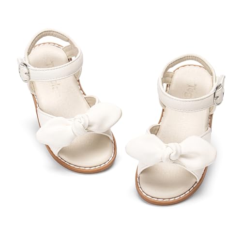 Image of Girls Dress Sandals Comfy Hook and Loop Summer Shoes for Toddlers