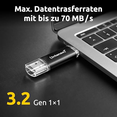 Intenso Twist Line 128 GB, Dual USB-Stick 3.2 Gen 1x1, USB-C und USB-A, 70MB/s, Anthrazit