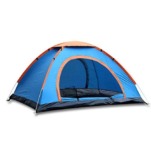 Tente de camping avec écran solaire argenté et ventilation double porte