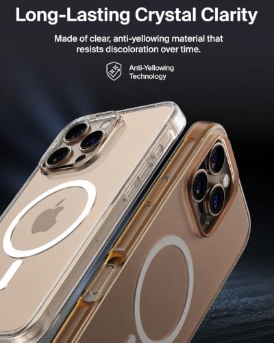 Image of DIZORO Crystal Clear Magnetic Compatible with iPhone 16 Pro Max Case with Anti-Yellow Anti-Scratch Shockproof Transparent Cover