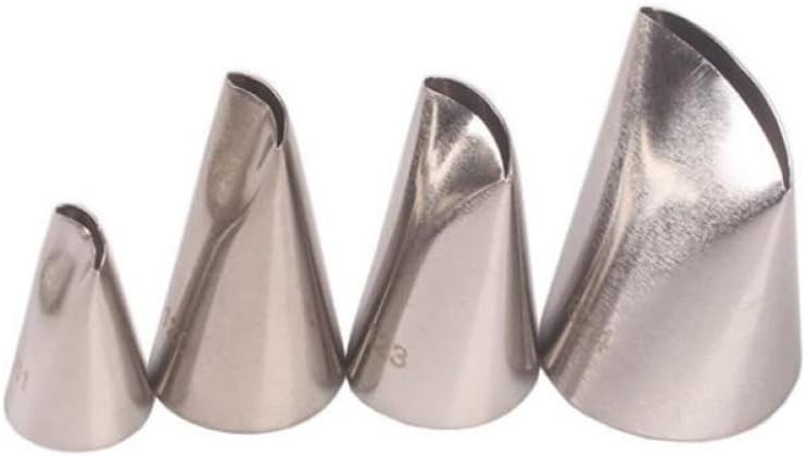 Cake 4 Pcs Rose Flower Petal Cream Nozzle Tulip Pastry Tips Piping Flower Scissors Nail Confectionery Decorating