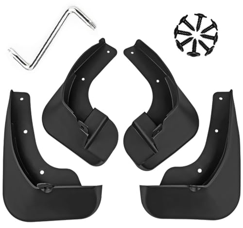 Image of Mud Flaps Mud Guards Fit for Toyota Vios 2019-2022, Front & Rear Mud Splash Guards Accessories - 4 Pc, Black, LAN-VIOS 19-22