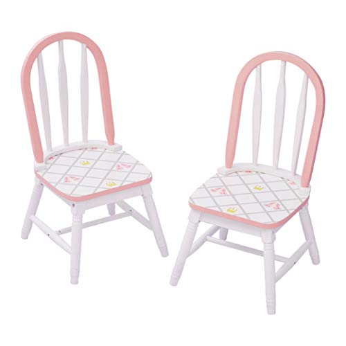 2 chaises enfant Swan Lake bois meuble chambre fille bébé