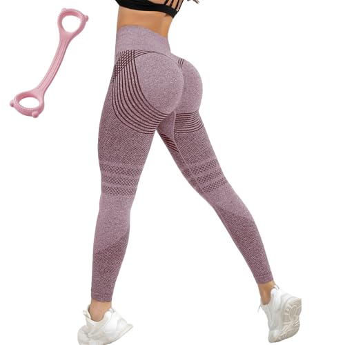 Anti Cellulite Leggings for Women, 3D Butt Lifting, Tummy Control, Compression, Breathable Yoga & Workout Pants (Champagne,XX-Large)