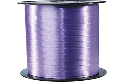 Clairefontaine 601710C - Une bobine de Ruban Bolduc Lisse - 500mx0,7 cm - Violet Lilas - Ruban décoratif cadeau, DIY, Emballage Cadeau