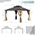 Domi 12'x14' Hardtop Gazebo with Gutters, Outdoor Aluminum Frame Canopy with Galvanized Steel Double Roof, Outdoor Permanent Metal Pavilion with Curtains and Netting for Patio, Backyard and Lawn