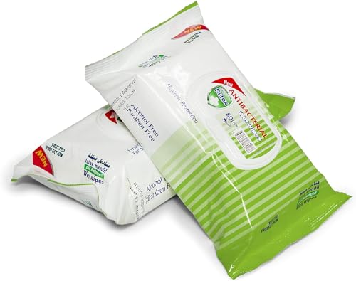 Detox Virucidal Cleansing - Pack of 80, Extra Thick Premium Wet Wipes for Hand & Surface Cleansing, Pine Scent, pH Balanced, Paraben-Free & Alcohol Free, Resealable Lid