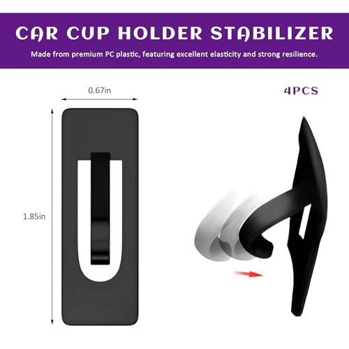 4 PCS Insertos para Portavasos de Auto con Adhesivo y Estabilizador miniatura 2
