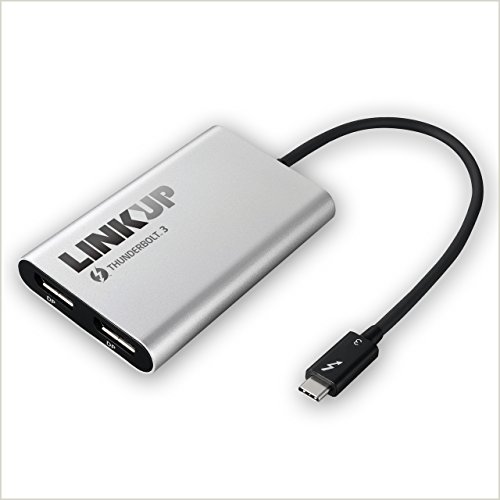 Adaptateur Thunderbolt 3 Double DisplayPort LINKUP pour double écran 4K 60Hz sur Mac et Windows