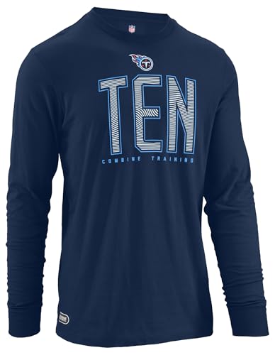 Outerstuff NFL Men's Record Setter Long Sleeve T-Shirt, Tennessee Titans, Large Team Color