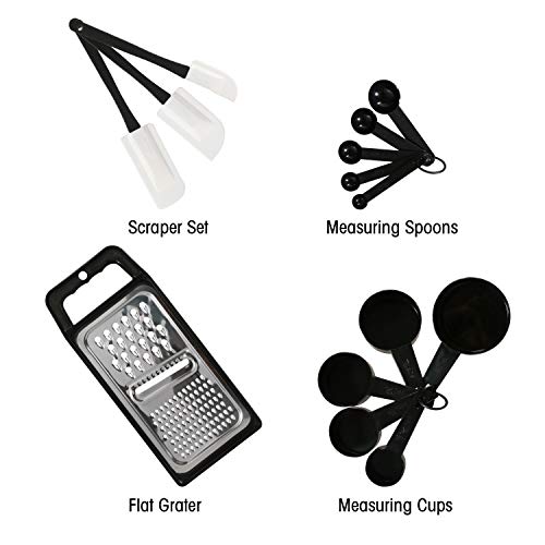 NEXGADGET-Utensilios-de-Cocina-de-Acero-Inoxidable-y-Nylon-42-piezas-Set-de-Cuchara-Espatula-Tenedor-Pinzas-Cucharon-Abrebotellas-Peladora-de-Papas-Tijeras-de-Cocina-Cucharas-Medidoras-etc
