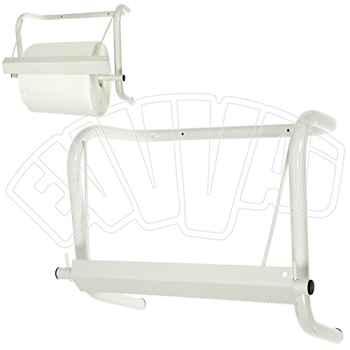 Soporte dispensador de pared para bobina de papel industrial
