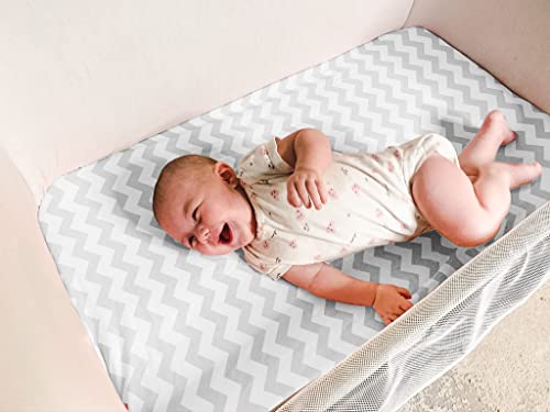 Bassinet Bed Sheets – Bassinet Fitted Sheets 4 Pack – 100% Jersey Knit Cotton Cradle Sheets – Bassinet Bedding For Standard Size Oval Or Rectangular Bassinet Pads – Bassinet Sheet For Boy & Girl #TOP7