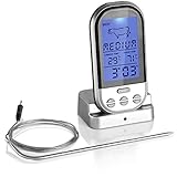 Digital Meat Thermometer for Grilling with Instant Wireless Read and Backlit Digital Display for Cooking BBQ Grilling Smoker Kitchen by Belmint