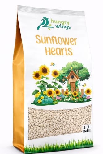 Hungry Wings Wild Bird Food 2.5L Refill Bag (Sunflower Hearts)