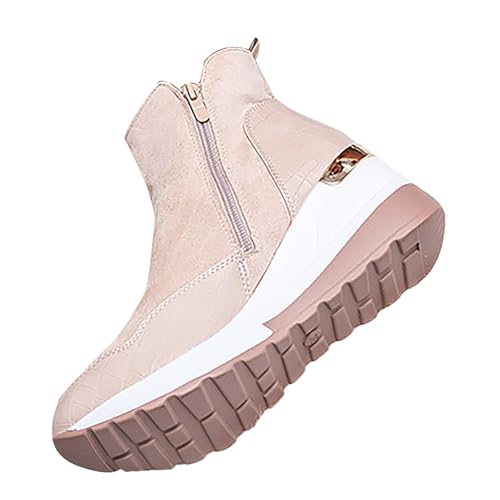 cfpqv Botas con plataforma para mujer, botas cortas, botas de mujer, botas de tacón bajo, botas de invierno, botas de invierno, botas de motocicleta, botas de motorista, botas de otoño, botas de