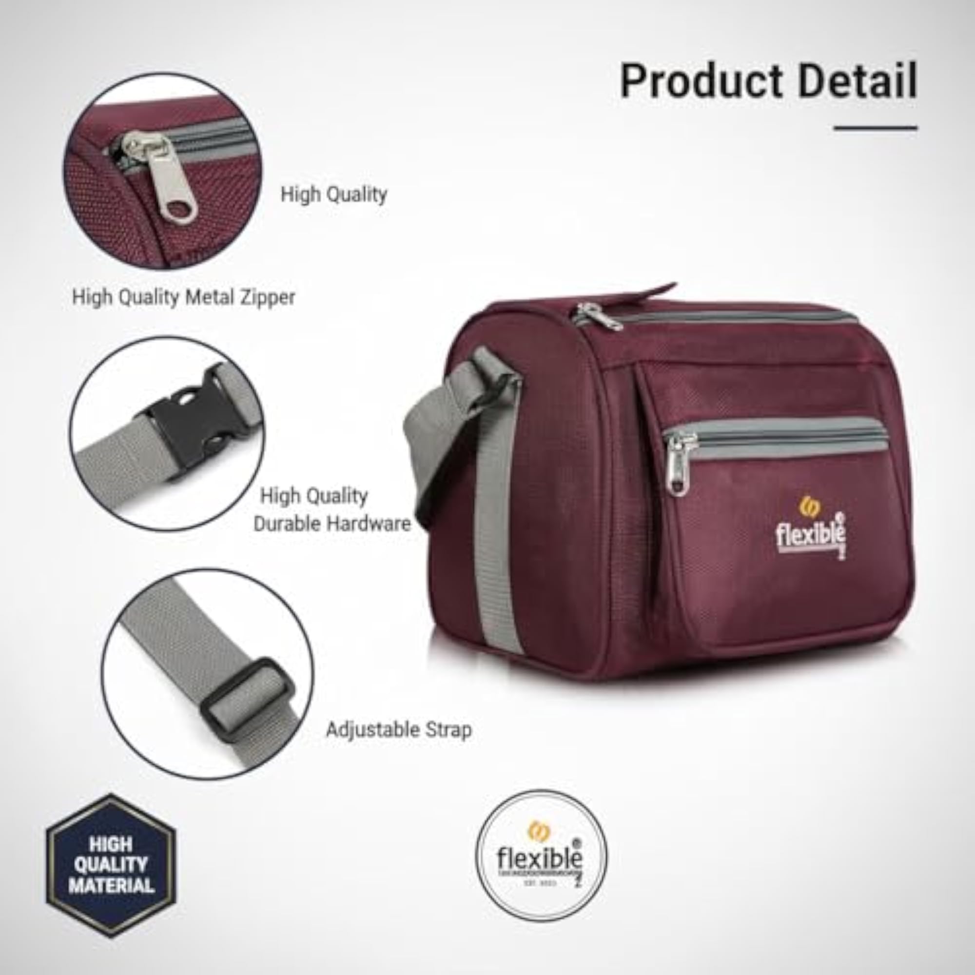10L Sling Lunch Tiffin Bag, Waterproof Design