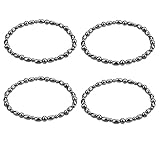 Drkao 4 Pack Magnetic Therapy Anklet Bracelet for Women,Support the Immune System, Magnetic Anklets Relieve Stress and Frustration, Health Gift for Family