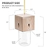 1 PCS Wood Carpenter Bee Trap for Outside - Best Bee Trap - Cube Style Nature Hanging Carpenter Bee Traps Plastic Jar Outdoor - Insect Traps #5