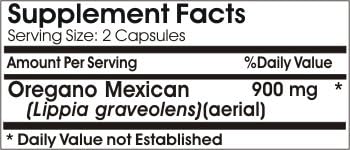 Oregano Mexican 900mg // 180 Capsules // Pure // by PureControl Supplements