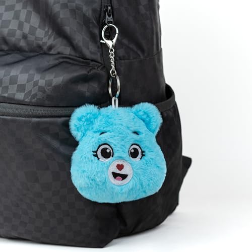 Image of Mirada Smiley Face Keychain Plush Soft Toy - Turquoise Mini Stuffed Gift for Kids & Girls - 12cm