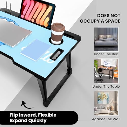 Image of Study Table Bed Table Premium Laptop Table /Foldable and Portable Wooden /Writing Desk for Office /Home /School (COTTED DRMS)