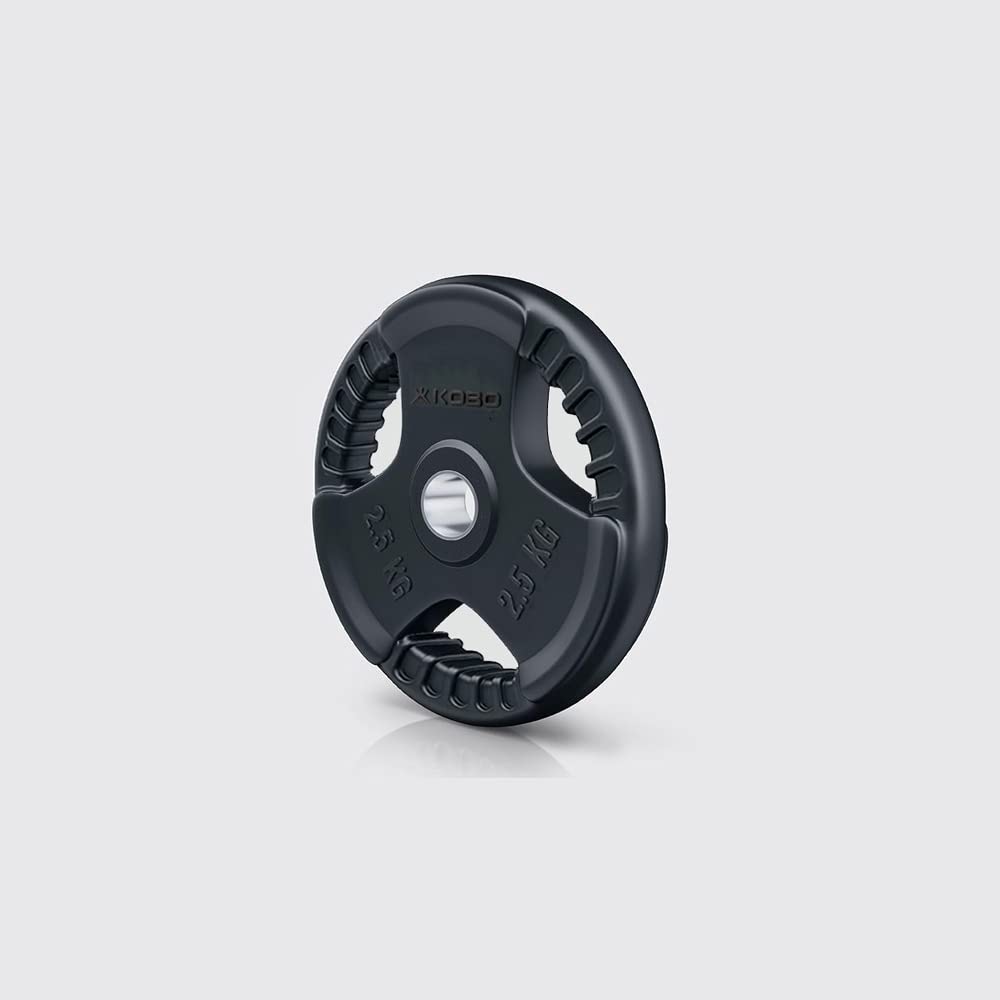 Kobo 2.5 Kg (31 mm) Fitness Rubber Coated Tri-Grip Plate & Integrated Metal Grip Rubber Weight Plates - Sold in Pairs (2.5 Kg x 2 = 5 Kg) (Imported) (B076BLHHLP) Amazon Price History, Amazon Price Tracker