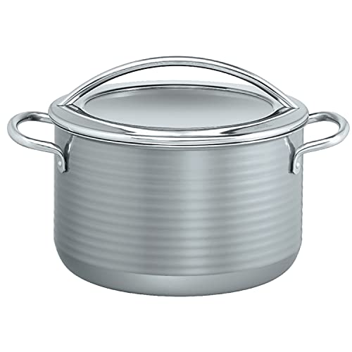 Silit Vision Kochtopf groß 24cm, Metalldeckel, Fleischtopf Induktion 6,4l, Silargan Funktionskeramik, grau Silit Vision Kochtopf groß 24cm, Metalldeckel, Fleischtopf Induktion 6,4l, Silargan Funktionskeramik, grau