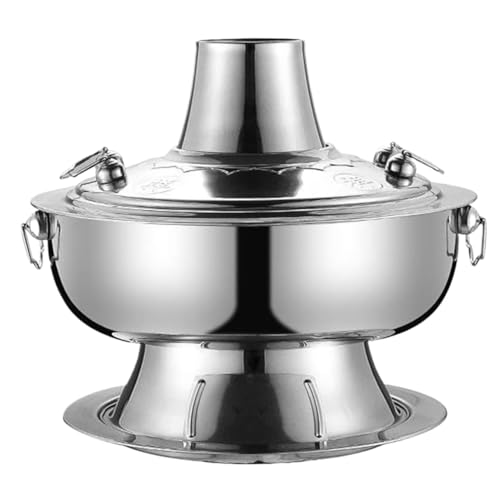 Olla Chinesa para Hotpot Carbón con Acero Inoxidable 36 cm