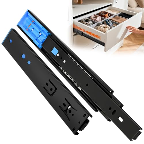 ToBeGreat Push to OpenS & Soft Close Glissière Pour Tiroir Charge Lourde 250 mm, Montage Latéral, Coulisse à Billes Silencieuse 45 kg – Cuisine, Bureau,...