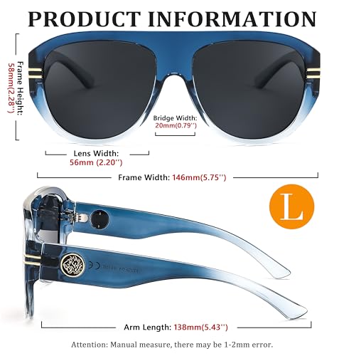 Image of FEISEDY Retro Polarized Aviator Sunglasses for Men Women Trendy 70s Vintage Plastic Frame Sun Glasses B4150