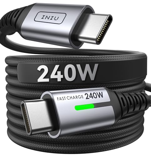 INIU 240W Cable USB C Carga Rapida, [2m] PD3.0 Cable USB C a Tipo C
