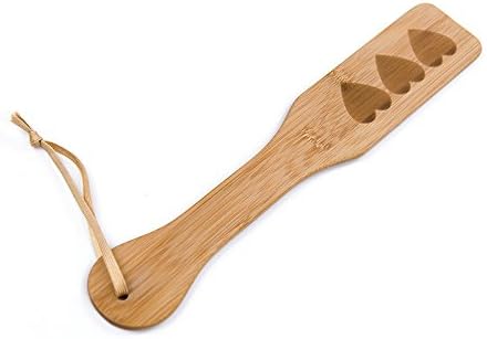 Bamboo Spanking Paddle 1/2 Inch Thick, Rounded Edges, Smooth Sanded Polished Finish (Heart)
