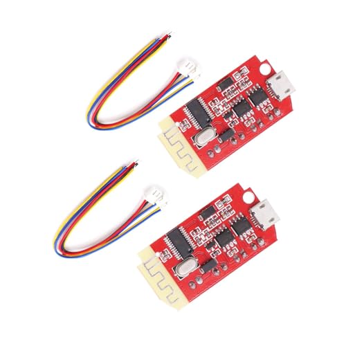 hiBCTR 2PCS CT14 Stereo Bluetooth 5.0 Amplifier Board - 5V F-Class 5W+5W Dual Channel AMP Module w/USB Charging Port for Speaker DIY