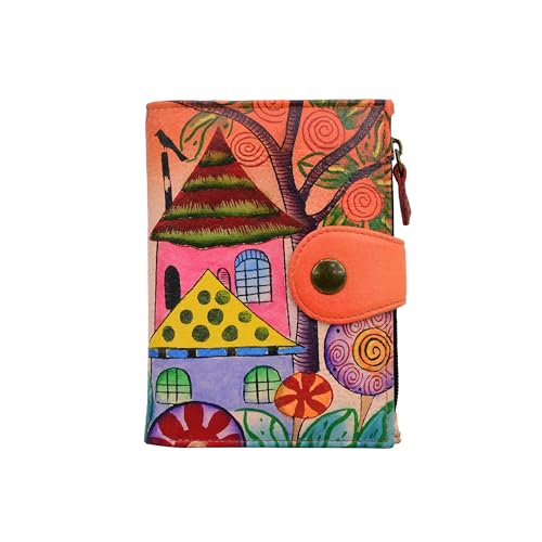 Anna by Anuschka Women's Hand Painted Genuine Leather Ladies Wallet