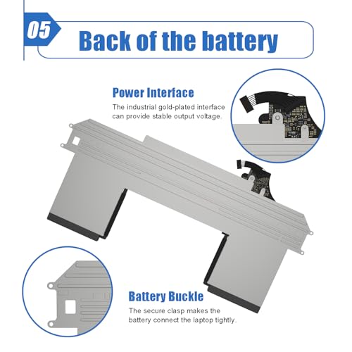 Image of A1965 Laptop Battery Replacement for MacBook Air 13 inch Retina A1932 (2018-2019) A2179 2020 (EMC 3184 3302), Laptop Battery A1965 11.4V 49.9Wh 4379mAh