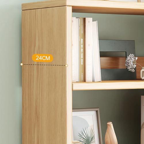 2 Tier Bookcase with Cabinet Doors, Modern Bookshelves Display Rack, Storage Rack Display Rack Storage Cabinet for Home, Office, Living Room - Image 7