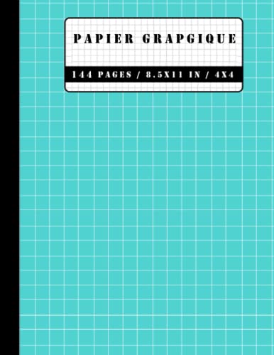 CAHIER PAPIER GRAPHIQUE: QUADRILLÉES 144 PAGES (0.5x0.5 cm) | REPRÉSENTATION GRAPHIQUE, ÉTUDES D'INGÉNIERIE, DESIGN, DESSIN