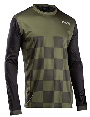 Northwave Sharp Fahrrad Trikot lang grün/schwarz 2023: Größe: S (46)