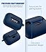 AGENTNANO for TOZ0 NC9(2024) Case Cover, Silicone Protective Scratch Resistant Battery Display Visible Design Cover for TOZO Hybrid Active Noise Cancelling Wireless Earbuds with Carabiner-Blue