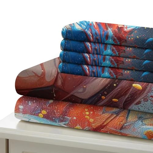 Parure de lit football en microfibre douce avec housse de couette zippée