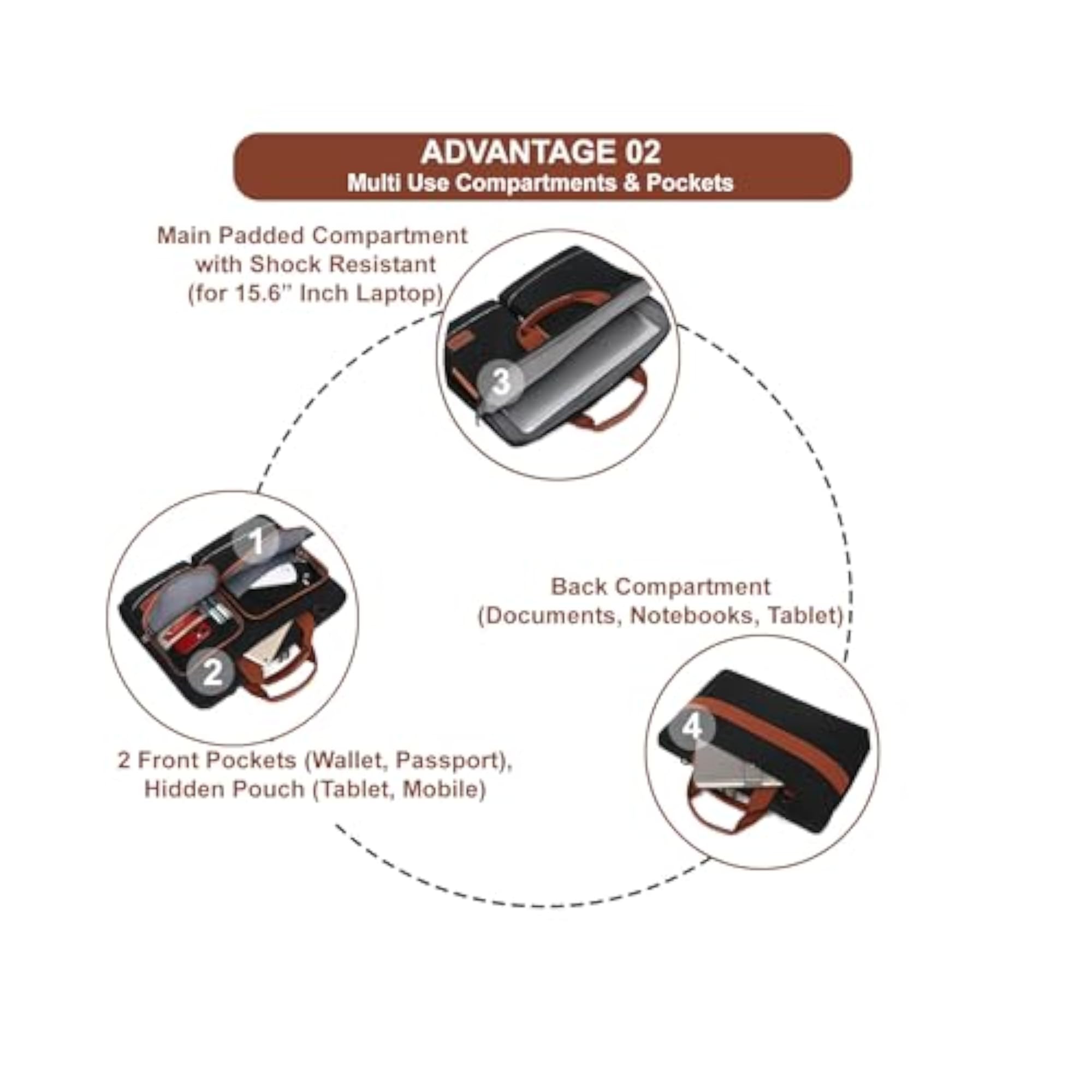 Stylish Multi Use Sling & Hand Briefcase