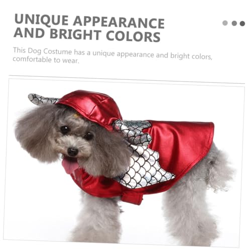 Disfraz rojo para cachorro tamaño M resistente miniatura 4