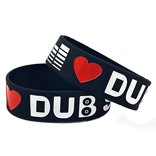 Vempires Pulseras De Silicona Para Hombre Fitness Wristbands Banda Musical Love Dub Step 10 PCS
