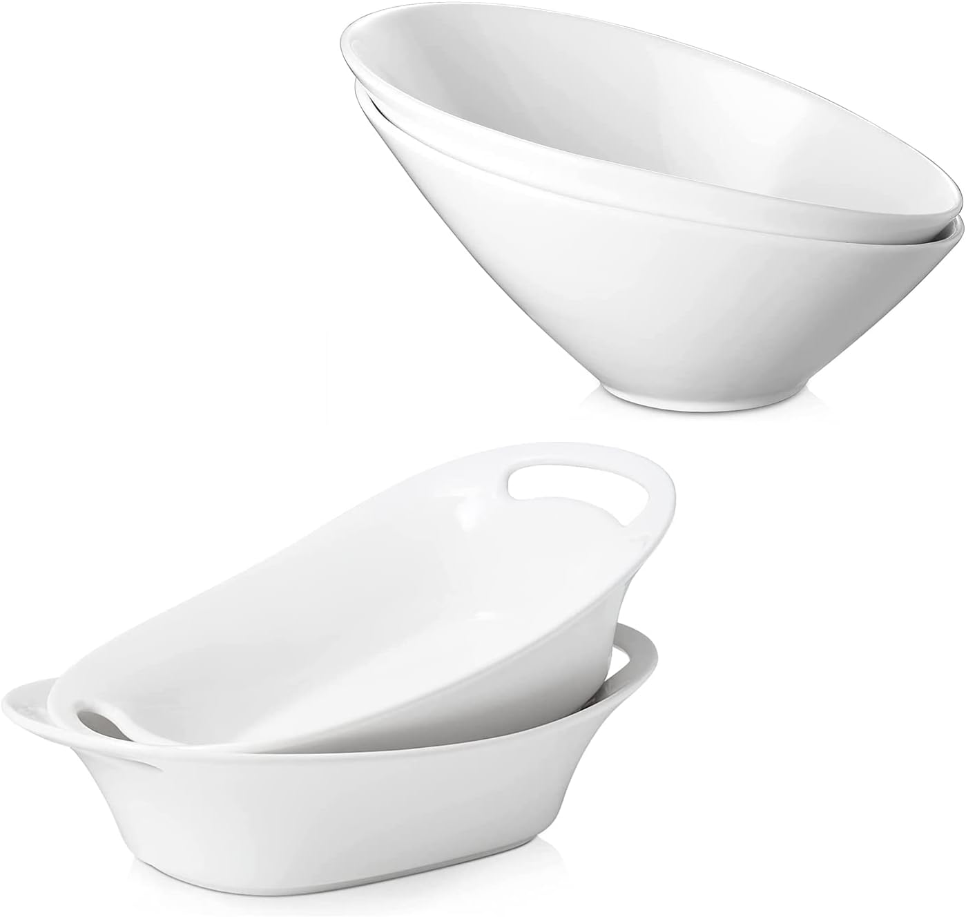 DOWAN BundleLarge Serving Bowls with Handles and Salad