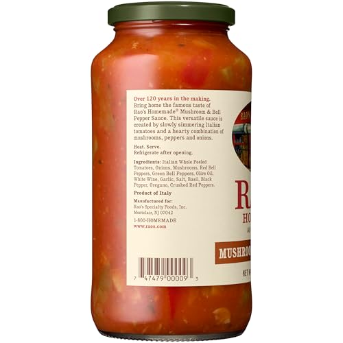 Image of Rao's Homemade Mushroom & Bell Pepper Sauce Made with Italian Tomatoes, 24 oz