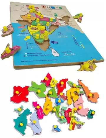 ELEXN Wooden Map Board Puzzle for Kids (1 Pieces) (B0DCZPZNS9) Amazon Price History, Amazon Price Tracker