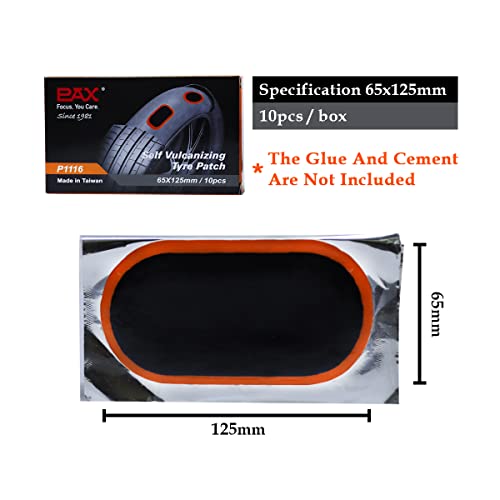 Image of PAX 10 Pcs 65 x 125mm Oval Tube Patches, Puncture Flat Tire Repair Patch for Automobile, Car, Truck, Tractor, Agricultural Vehicles, Heavy Locomotive, BMX, ATVs, River Floating, Inflatable Rubber