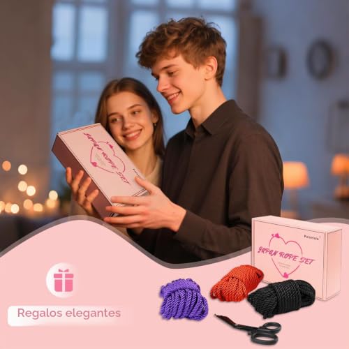 Miniatura 7 de Kit De Cuerda Japonesa Shibari Para Juegos Ideal Para Principiantes Y Expertos, Cuerda Suave Y Sedosa, Nudos Simples Y Complejos Parejas